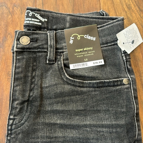 Art Class NWT Super Skinny Stretch washed black denim, size 12 - Picture 2 of 3